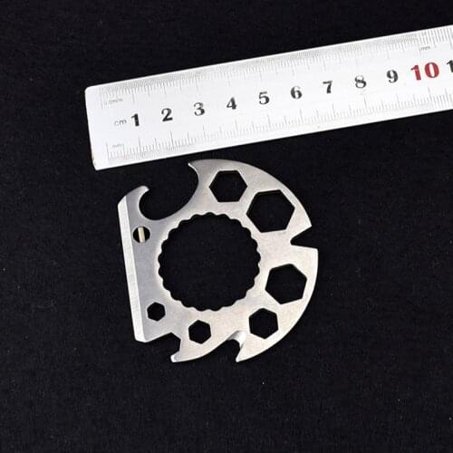 1PC Stainless Steel Portable Semicircle Opener Wrench Screwdriver Scraper Rope Knife Cutter Pocket EDC Multifunction Tool Kit