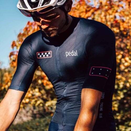 2021 short sleeve Jersey Summer green road bike riding clothing Breathable Team Black cycling Jersey