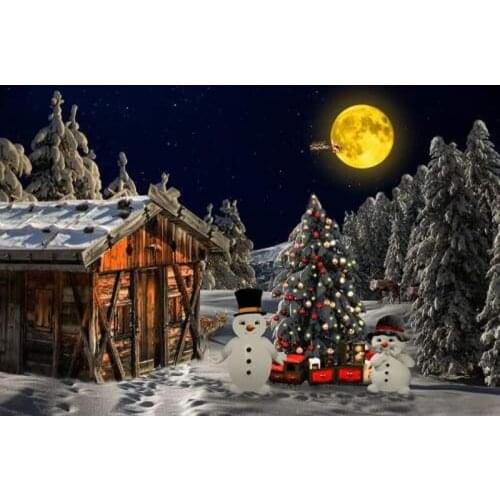 GLymg 5D Diamond Painting Craft Painting Diamond Embroidery Two Snowmen Christmas Tree Christmas Decorations For Home