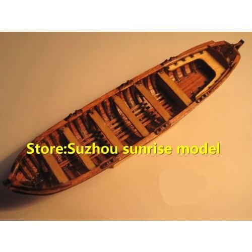 Free shipping Scale 1/75 Hi-Q wooden lifeboat model kits The HMS surprise Warships lifeboat 120mm Pinance model
