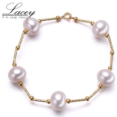 Natural Pearl Charm Bracelets & Bangles For Women 100% Real Freshwater Pearl Bracelet Jewelry Fashion Brand Nice Gift