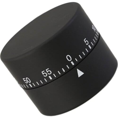 Cylindrical Shape Mechanical Rotate Timer Cooking Countdown Timer Manual Timekeeper Kitchen Reminder Hairdressing Supplies (Blac