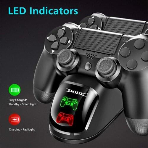 Dual USB Handle Fast Charging Dock Station Stand Charger for PS4/PS4 Slim/PS4 Pro Game Controller Joypad Joystick