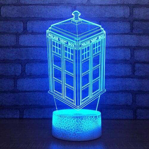 Doctor Who LED RGB Night Light 7 Color Change Desk Light Action Figure PVC Kids Toys Brinquedos Christmas Gift