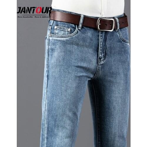 Jantour Men Clothing Jeans For 2020 New Retro Fashion Classic Straight Pants Casual Los Hombres Jeans Sizes 28-40