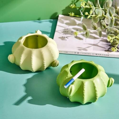 Cactus Shape Ceramics Ashtray Smoking Accessories Cigar Ashtray Decorative Household Merchandises Art Home Storage Decor