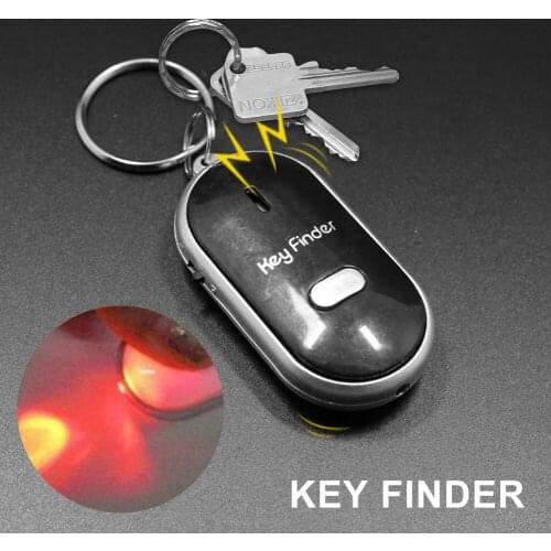 Key Finder Anti-Lost Smart Key Tracking Device With LED Torch Whistle Key Finder Flashing Beeping Keys Tracker Locator For Kids