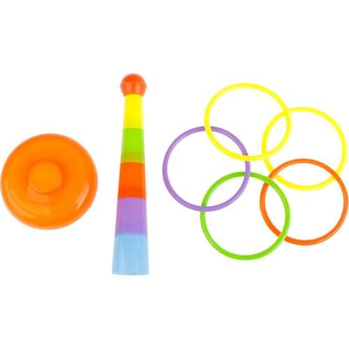 Hoop Ring Toss Plastic Ring Toss Garden Game Pool Toy Outdoor Fun Set Toys For Children Kids Gift Chinese Classic Toys