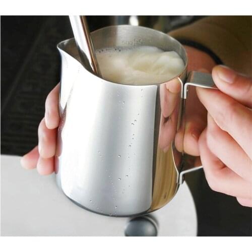 Stainless steel pull the flower cup of coffee Cappuccino milk cream foam milk cup Milk foam milk jug Latte Art 350ML 600ML1L 1.5