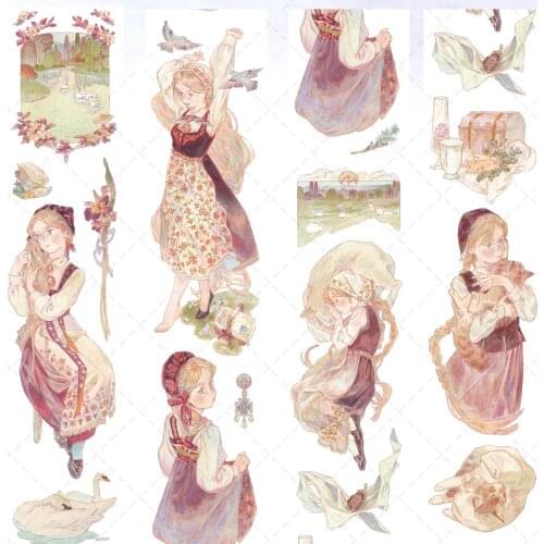 Forest Girl Washi Tapes Bullet Journal Masking Tape Adhesive Tape DIY Scrapbooking Washi Stickers