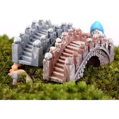 Novelty Stone Bridge Figurines Mini Resin Crafts Fairy Garden Miniatures DIY Terrarium/ Succulents/ Micro Landscape Decoration
