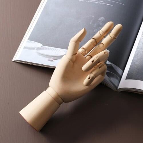 Nordic wooden puppet hand ornaments Wood Home Decoration Accessories room Office and home soft decoration