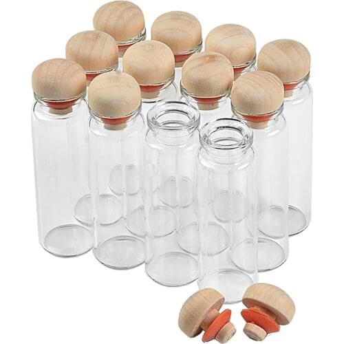 Glass Bottles with Cork 18ml Cute Tiny Glass Bottles Jars Supplies for Wedding Gift Party Decorations Jars 100pcs