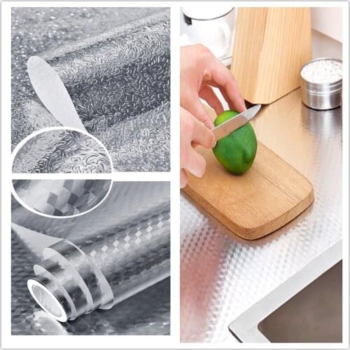 SUNICE Orange peel/Cubic grid Kitchen Hood Wall Tile Stickers Anti Oil wallpaper Film Self-adhesive 122cmX50cm(48inchX20inch)