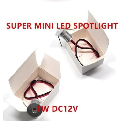 Super Bright 1W DC12V LED Burined Stairway Spot Light MINI 1W LED Cabinet Light LED Downlight 12pcs/lot Free shipping