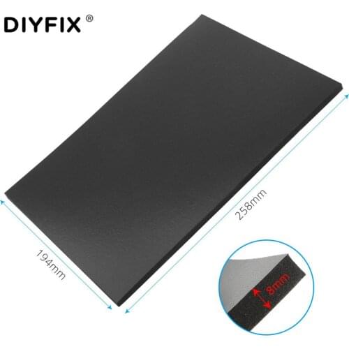 DIYFIX 8mm Universal Silicone Mat For Laminating Press Screen Machine Black Spong Board Super Soft Mat Phone Repairing Tool