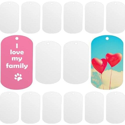 Sublimation Stamping Blank Dog Tag/Military Dog Name Tag Personalized Pet Pendant Dog Tag Sublimation for DIY Craft Supplies