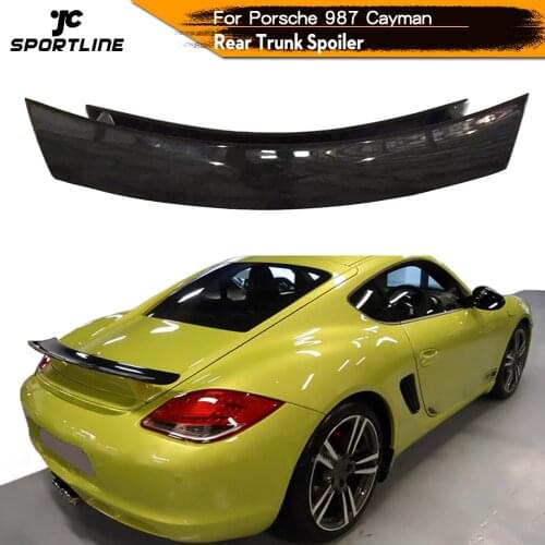 Carbon Fiber Rear Trunk Spoiler Boot Lip Wing For Porsche 987 Cayman 2005 - 2012 Rear Trunk Spoiler Wing Lip