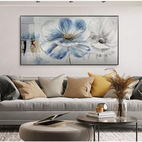 Painting Hot Selling Flower Colorful Canvas Oil Painting Pure Handmade Home Wall Decoration Canvas Art Entrance Paintings Art