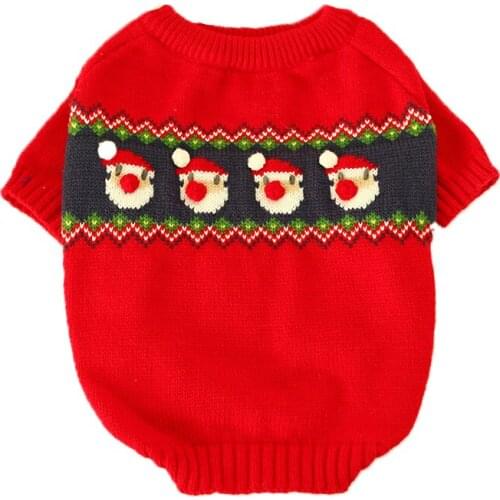 Winter Dog Clothes Design Warm Sweater for Small Dogs Christmas Soft Pet Clothing Coat Knitting Crochet Cloth Jersey Perro