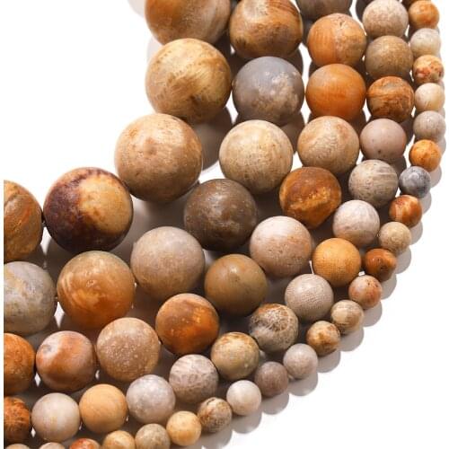 1strand/lot 4/6/8/10mm Matte Chrysanthemum Natural Stone Round Loose Spacer Beads For DIY Bracelet Jewelry Makings Supplies