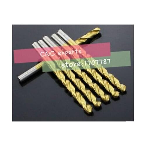 10PCS 9mm-13mm High Speed Steel Titanium coated straight shank Twist Drill Bits for metal (9mm/9.5mm/10mm/10.5mm/11mm/12mm/13mm)