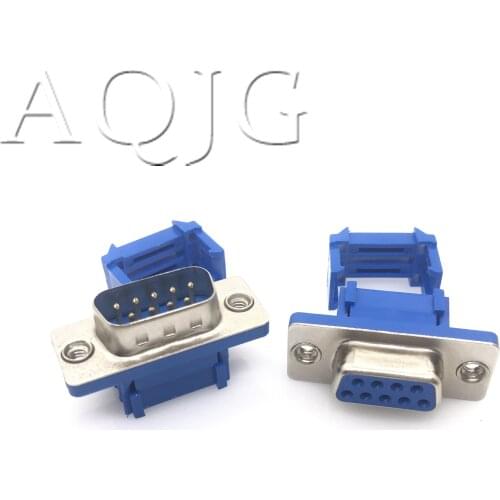 10pcs DIDC9 DB9 MALE serial port CONNECTOR IDC crimp Type D-Sub RS232 COM CONNECTORS 9pin plug 9p Adapter FOR ribbon cable