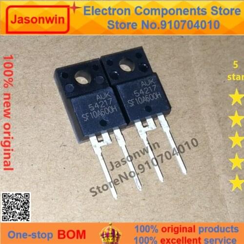 100% nuevo 50 unids/lote original diode SF10A600H 10A600V 10A600 TO-220F-2 Transistor
