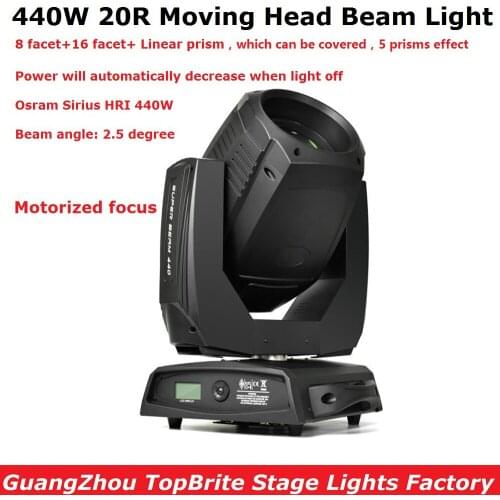 2020 New Design 440W Super Beam Moving Head Spot Lights High Power 20R 440W Stage DJ Spot Light With Motorized Focus Function