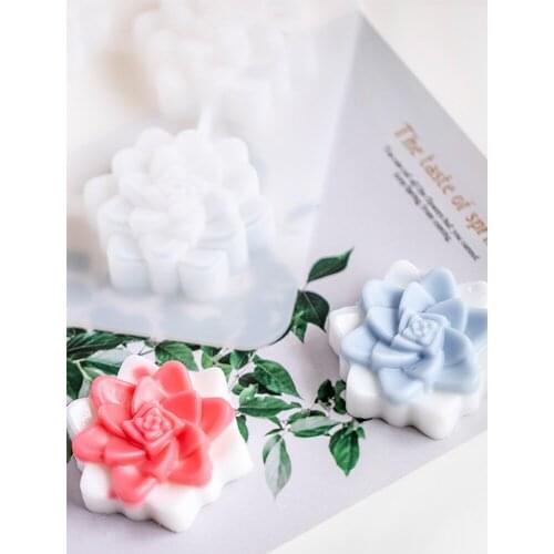 3D Flower Shape Mini Mousse Birthday Cake Silicone Mold Mothers Day Dessert Baking Handmade Soap Candle Making DIY Tools