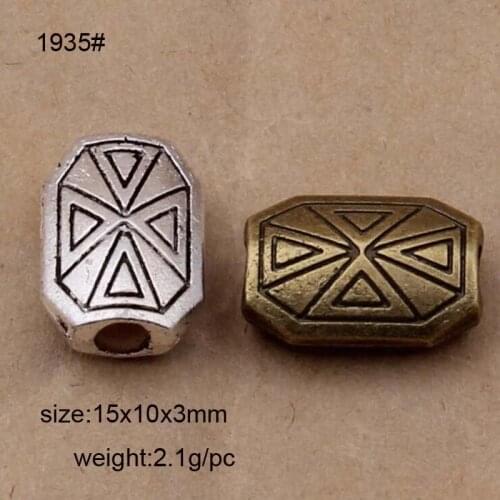 40pcs Antique Silver/ Antique Bronze Plated Alloy Beads Fit European Bracelet Jewelry DIY