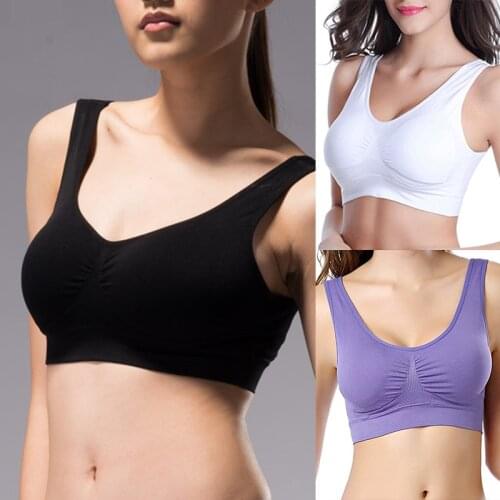 WireFree Sports Bras for Women Running Yoga Top Fitness Seamless Clothes with Pad B2Cshop