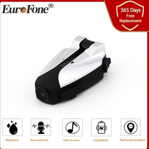 EuroFone Motorcycle Helmet Intercom Bluetooth Headsets 4 Riders Skiing 720P Video Recorder Dash Camera Interphone
