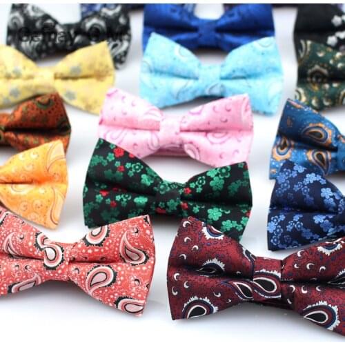 Brand Mens Bowtie Classic Paisley Bow tie Business Wedding Shirts Polyester Bowknot Bow Ties for Men Cravats Accessories