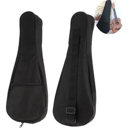 23 Inch Black Portable Guitar Case Waterproof Gig Bag Ukulele Bag Carry Case Cover Single Shoulder Backpack Padded Musical