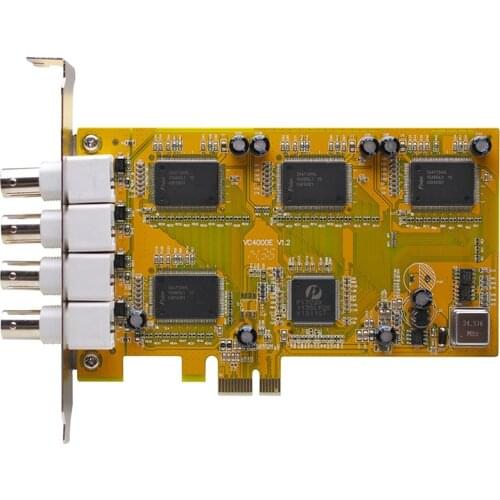 Four Channel Video Capture BNC 4 Port VC4000E Image Monitoring Capture Card 4 Port PI7C9X+SAA7134HL Chip Resolution 1440*900