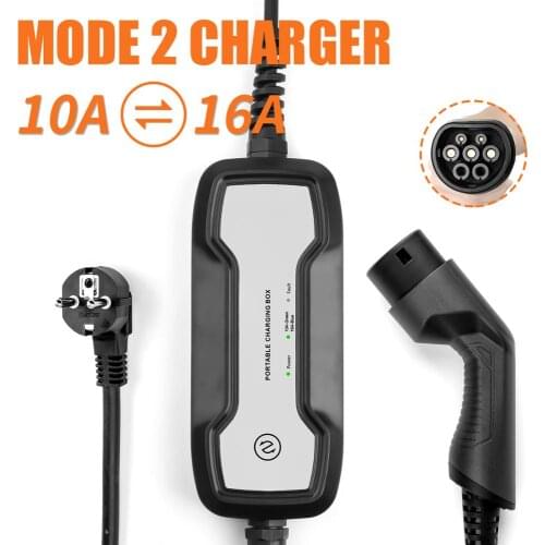 EVSE Type 2 Electric Car Charger IP65 10A/16A Portable EV Charging Box Cable IEC 62196-2 220V Electric Vehicle Charge Station