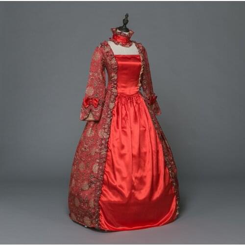 Top Sale Renaissance Georgian Period Masquerade Princess Costumes Masquerade Ball Gown Rococo Renaissance Period Costumes