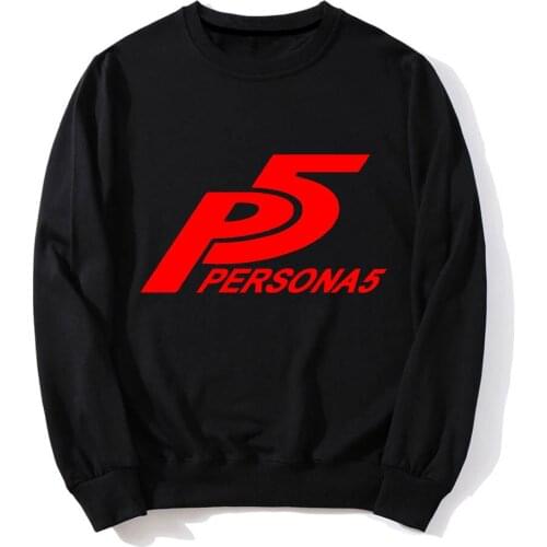 Hot Game Persona 5 Hoodies Men Women Sweatshirt Long Sleeves O-Neck Tracksuit 6 Color Soild Jacket Tops