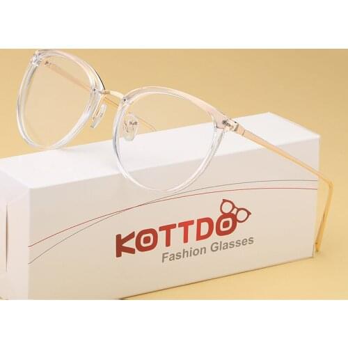 KOTTDO Myopia Optical Glasses Eyeglasses Frames Women Trend Metal Spectacles Clear Lenses Men Glasses Frame Oculos