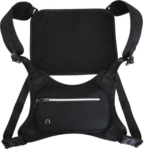 Running Chest Rig Bags Men Short Trip Bag Waterproof Unisex Waist Bag Travel Phone Pouch Vest Backpack Men Tactical Package