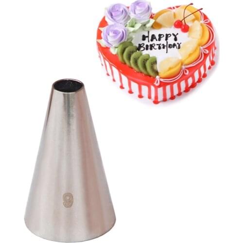 #9 5.5mm Pastry Tips Nozzles Stainless Steel Icing Piping Bag Set DIY Kitchen Tools Bakeware KH074