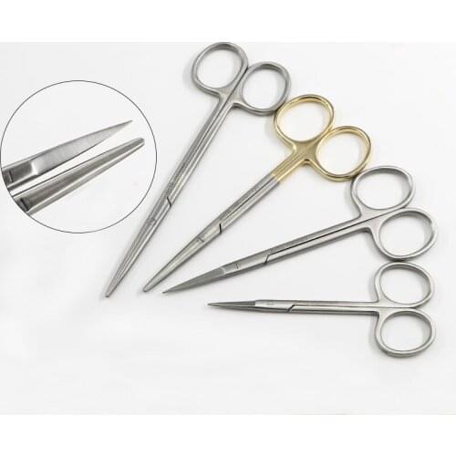 Nasal tissue scissors, fine toothed scissors, plastic cosmetic tools, beveled round face blunt scissors