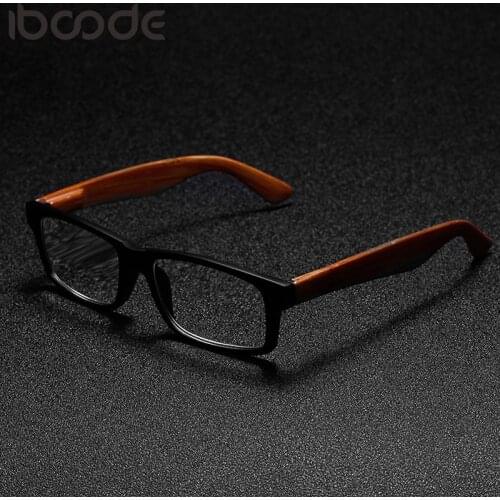 Iboode Imitation Wood Square Reading Glasses Men Women Transparent Lens Prebyopia Spectacles Hyperopia Eyeglasses Eyewear Unisex
