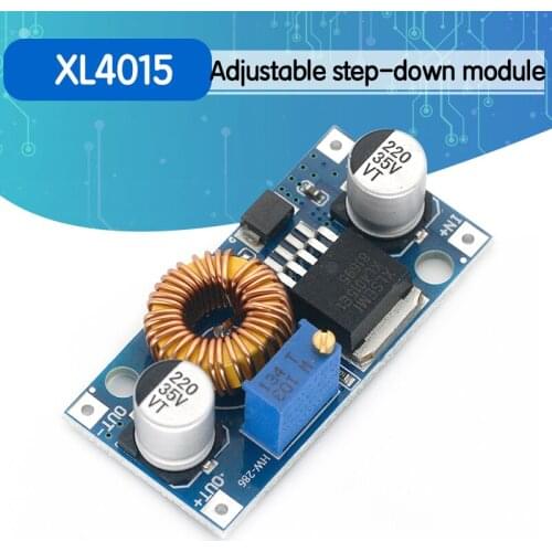 5A XL4015 DC-DC 4-38V to 1.25-36V 24V 12V 9V 5V Step Down Adjustable Power Supply Module LED Lithium Charger With Heat Sink