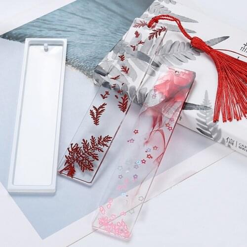 DIY Rectangular Bookmark Silicone Molds Jewelry Making Crystal Epoxy UV Resin Mould Jewelries Craft Transparent Mold