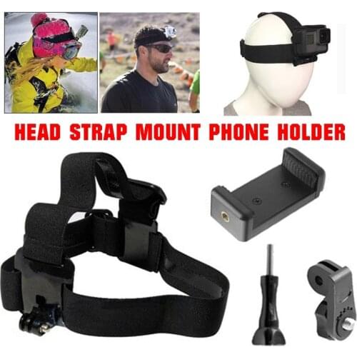 Adjustable Head Strap Mount Phone Holder Head Strap Styling Cellphone Clip for iPhone for Xiaomi for Huawei for Samsung