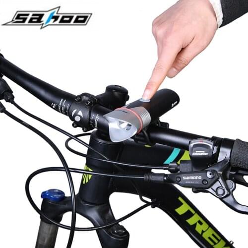 SAHOO Shark Light Waterproof Diving Bike Handlebar Light Cycling MTB Bicycle Front Lights USB Charge Lamp Flashlight Accessories