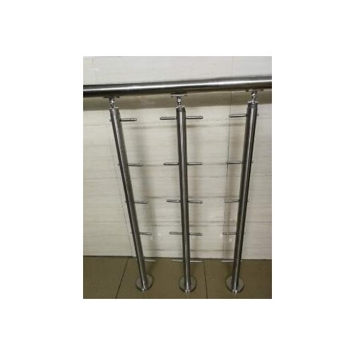 Freeshipping 304# Satin finished Handrailing Armrest Cable Wire Post Pole pillar Baluster Staircase Parts for Floor Mount