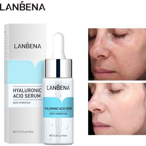 LANBENA Hyaluronic Acid Face Serum Anti Aging Wrinkle Firming Moisturizing Whitening Essence Korea Keep Young 15ml